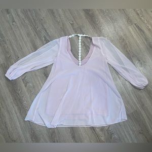 Peppermayo (Australian brand) dress with slit sleeves, size 8, lilac color